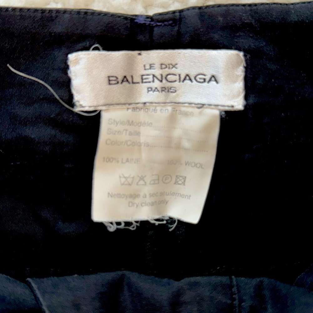 Balenciaga 100% wool dress pants. Straight leg black.
